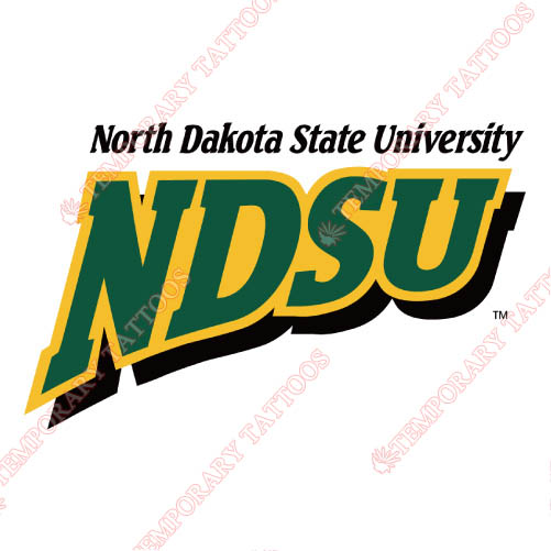 North Dakota State Bison Customize Temporary Tattoos Stickers NO.5603